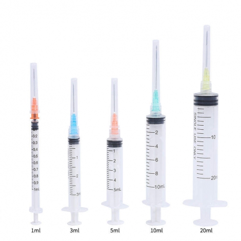 disposable syringe with needle